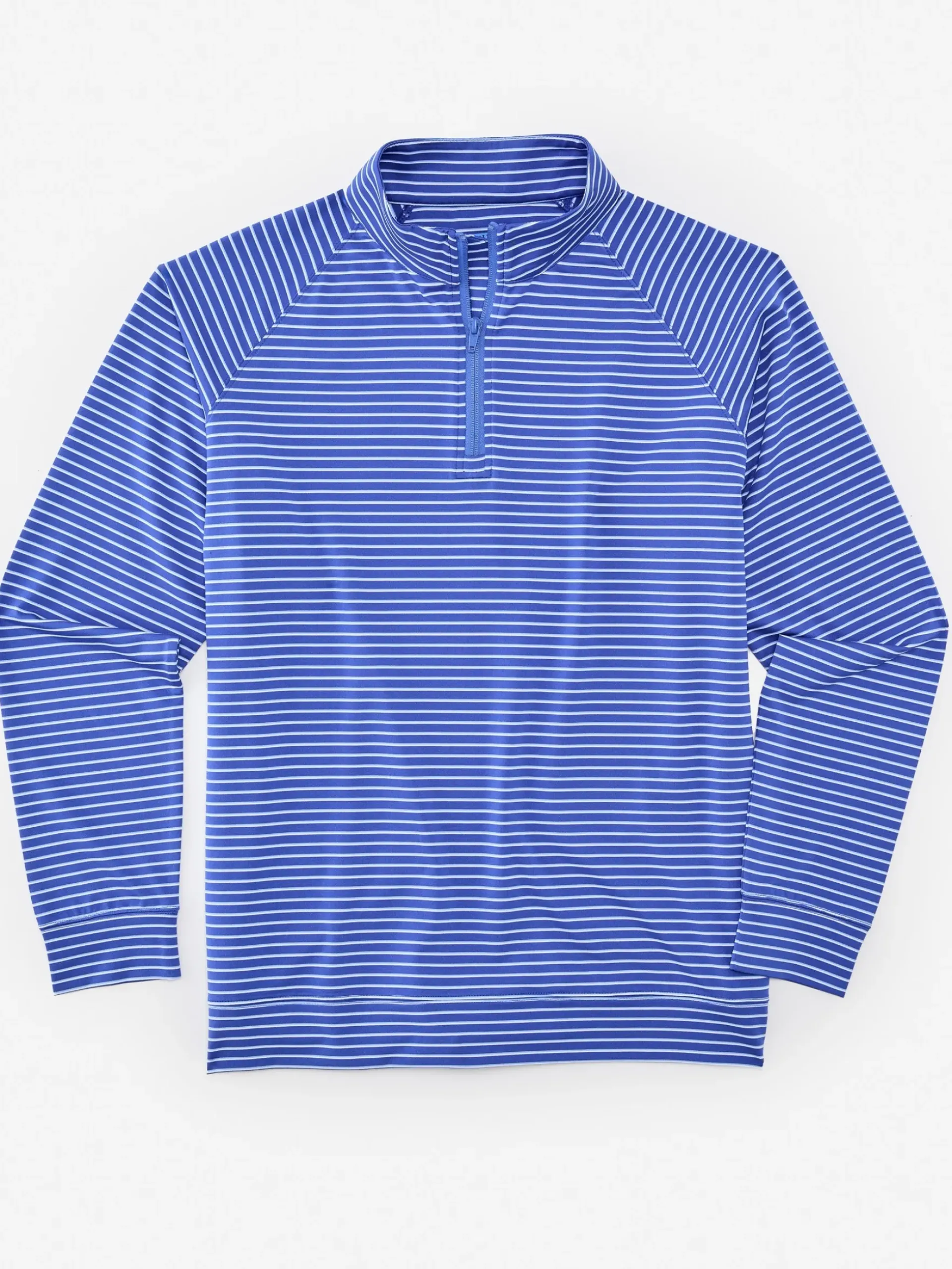 J.McLaughlin Kosta Performance 1/2 Zip in Murphy Stripe Blue/LightBlue/White Discount