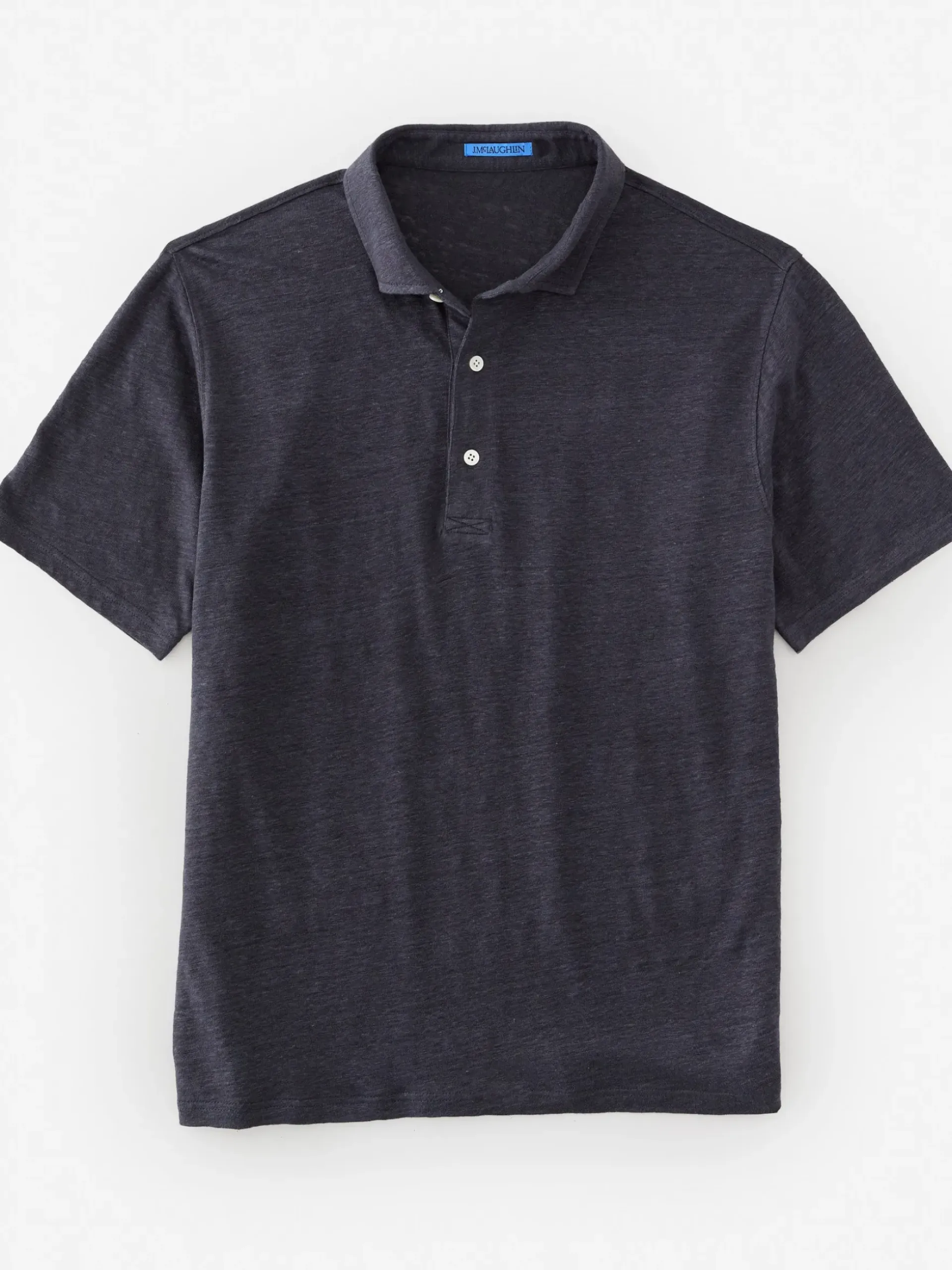 J.McLaughlin Larkspur Linen Polo Navy Clearance