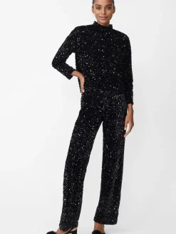J.McLaughlin Leeza Sequin Top Black Sale