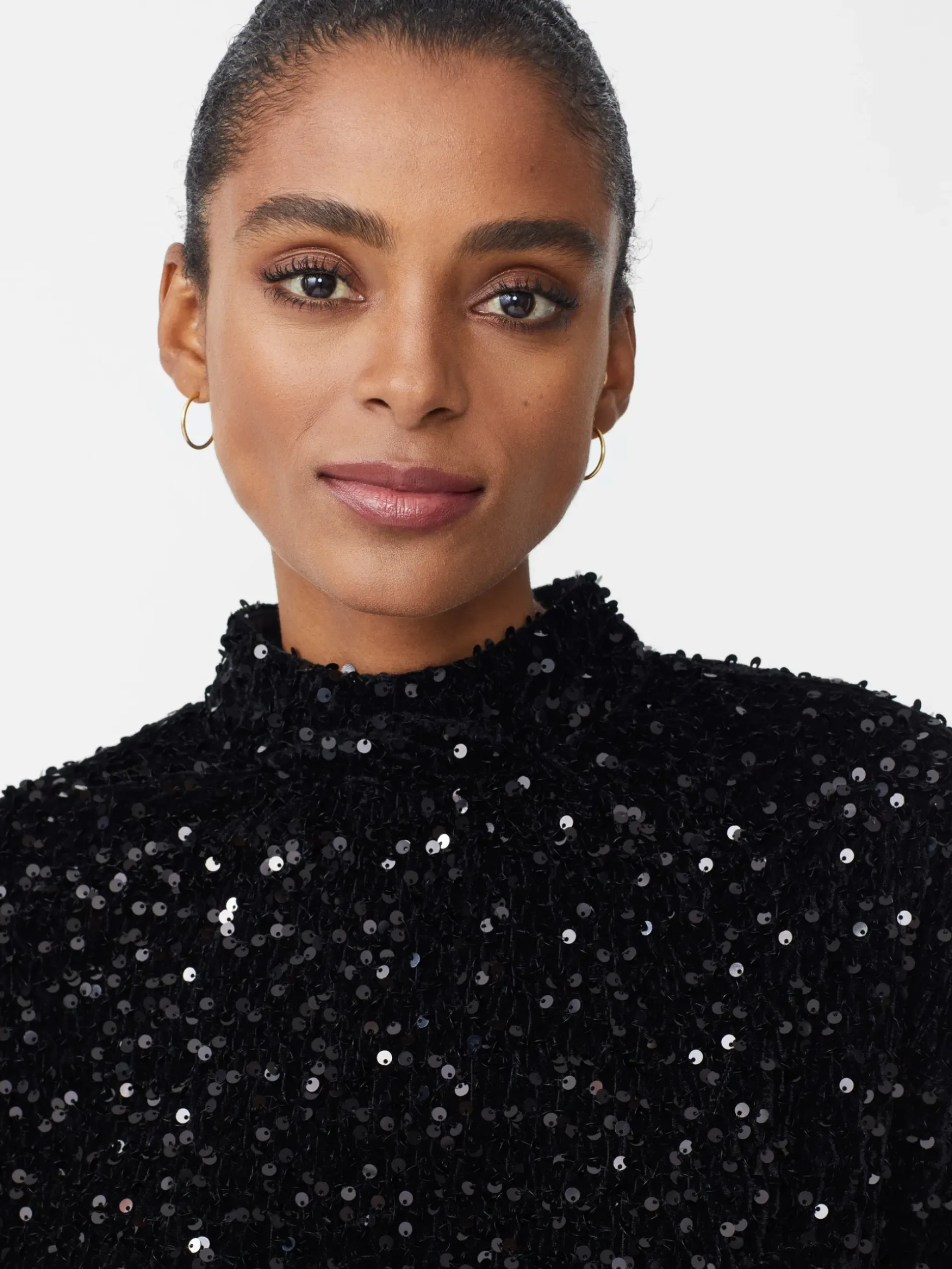 J.McLaughlin Leeza Sequin Top Black Sale