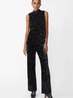 J.McLaughlin Leeza Sleeveless Sequin Top Black Clearance