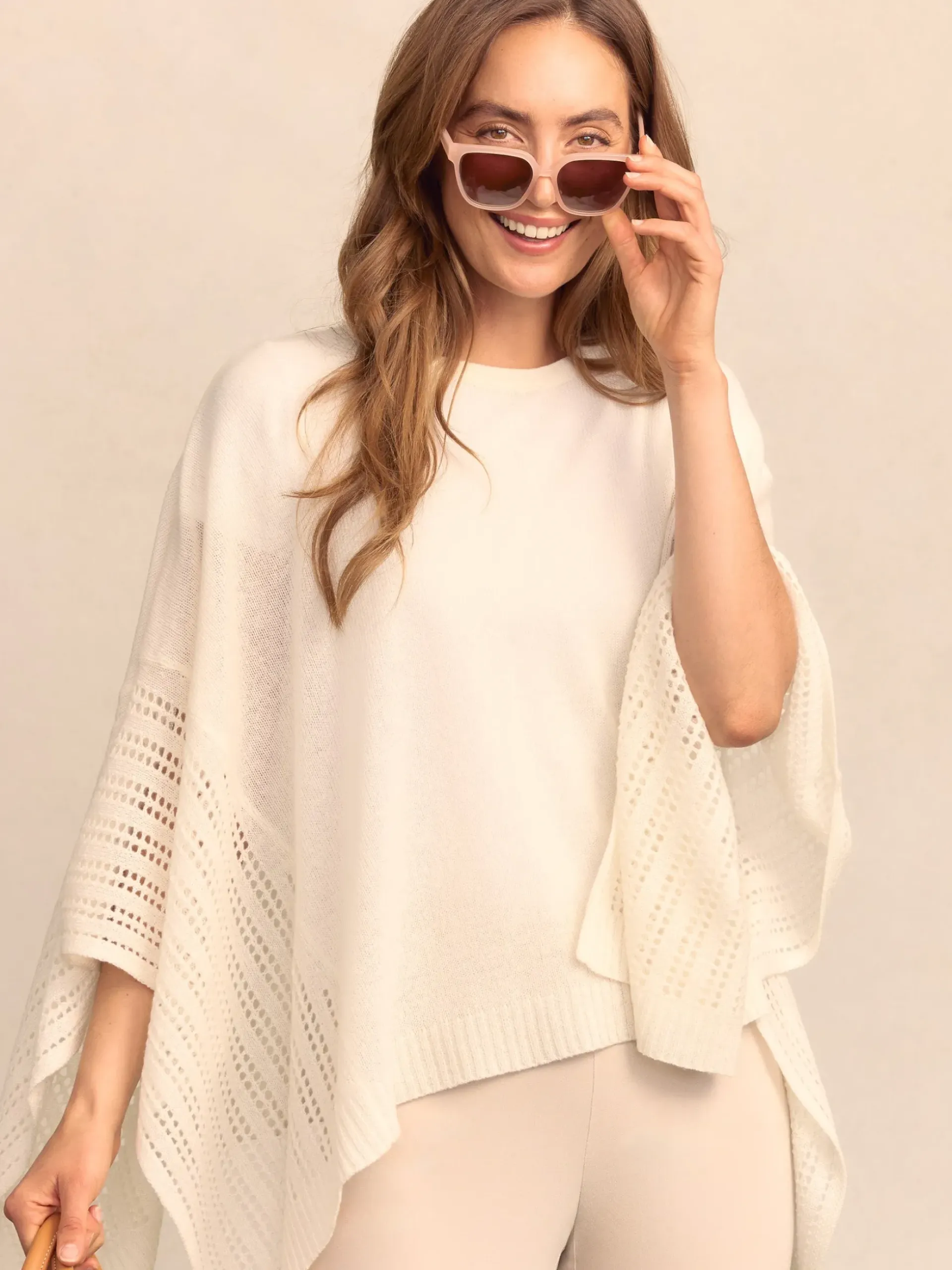 J.McLaughlin Libra Cashmere Poncho OffWhite Online
