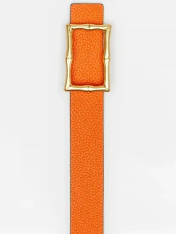 J.McLaughlin Lina Reversible Leather Belt Navy/Orange Online
