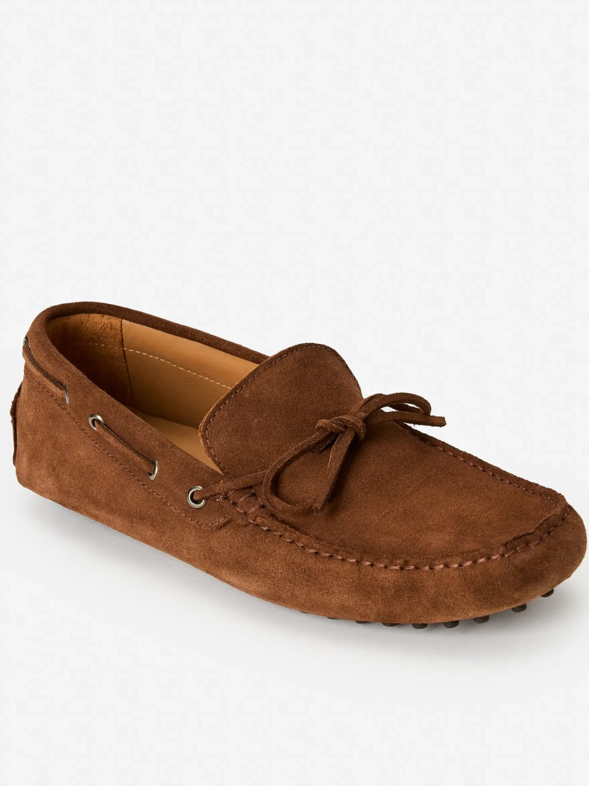 J.McLaughlin Linus Suede Driving Moccasins DarkBrown Best