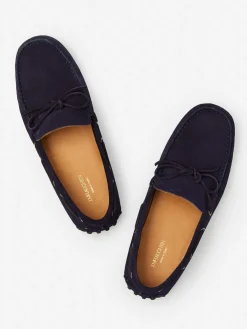 J.McLaughlin Linus Suede Driving Moccasins Navy Online