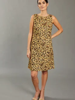 J.McLaughlin Lizzi Dress in Leopard: RSVP x Steven Stolman Tan/Black Online