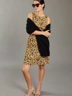 J.McLaughlin Lizzi Dress in Leopard: RSVP x Steven Stolman Tan/Black Online
