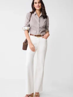 J.McLaughlin Lois Shirt in Gingham Toffee/White New
