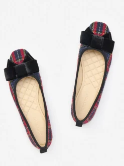J.McLaughlin Luella Flats in Tartan Navy/Red Best