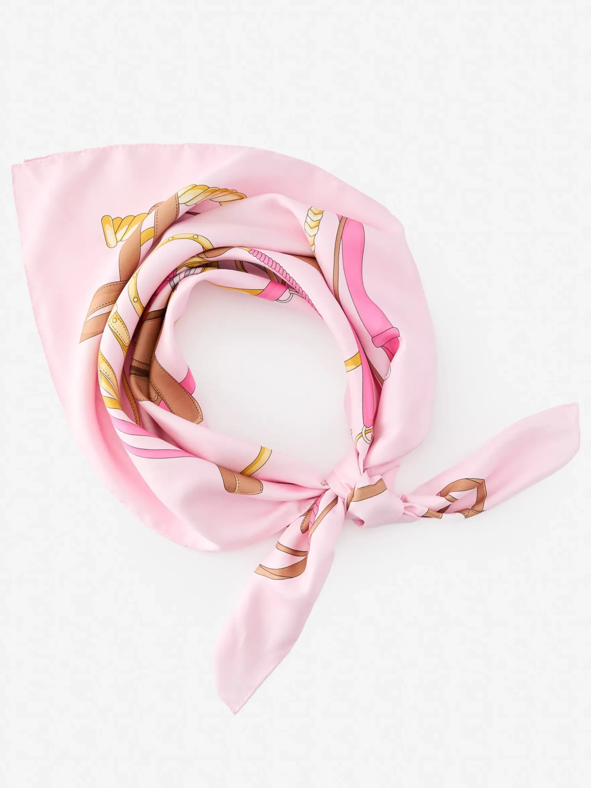 J.McLaughlin Mabel Silk Scarf in Neo Gulltopp Square LightPink/Pink Online