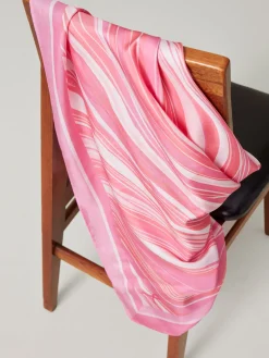 J.McLaughlin Mabel Silk Scarf in Weaver Square Pink Outlet