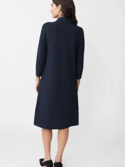 J.McLaughlin Mare Dress in Plaid Jacquard Navy Fashion