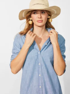 J.McLaughlin Maribel Wide Brim Hat OffWhite Discount