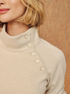 J.McLaughlin Marisa Fleece Top Oatmeal Outlet