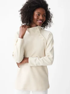 J.McLaughlin Marisa Fleece Top Oatmeal Outlet