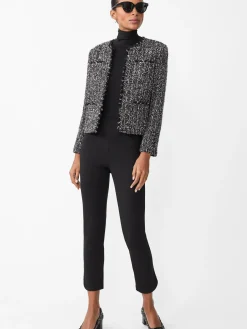 J.McLaughlin Martha Tweed Jacket Black/Gray Discount