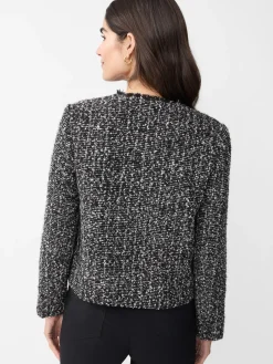 J.McLaughlin Martha Tweed Jacket Black/Gray Discount