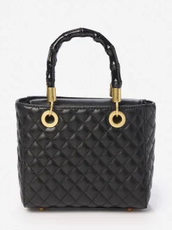 J.McLaughlin Mathilde Quilted Leather Handbag Black Discount