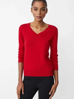 J.McLaughlin Maye Cashmere Sweater Rouge Sale