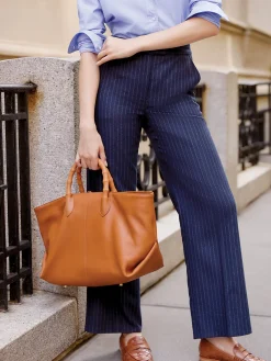 J.McLaughlin Melissa Leather Tote Bag DarkVachetta Best