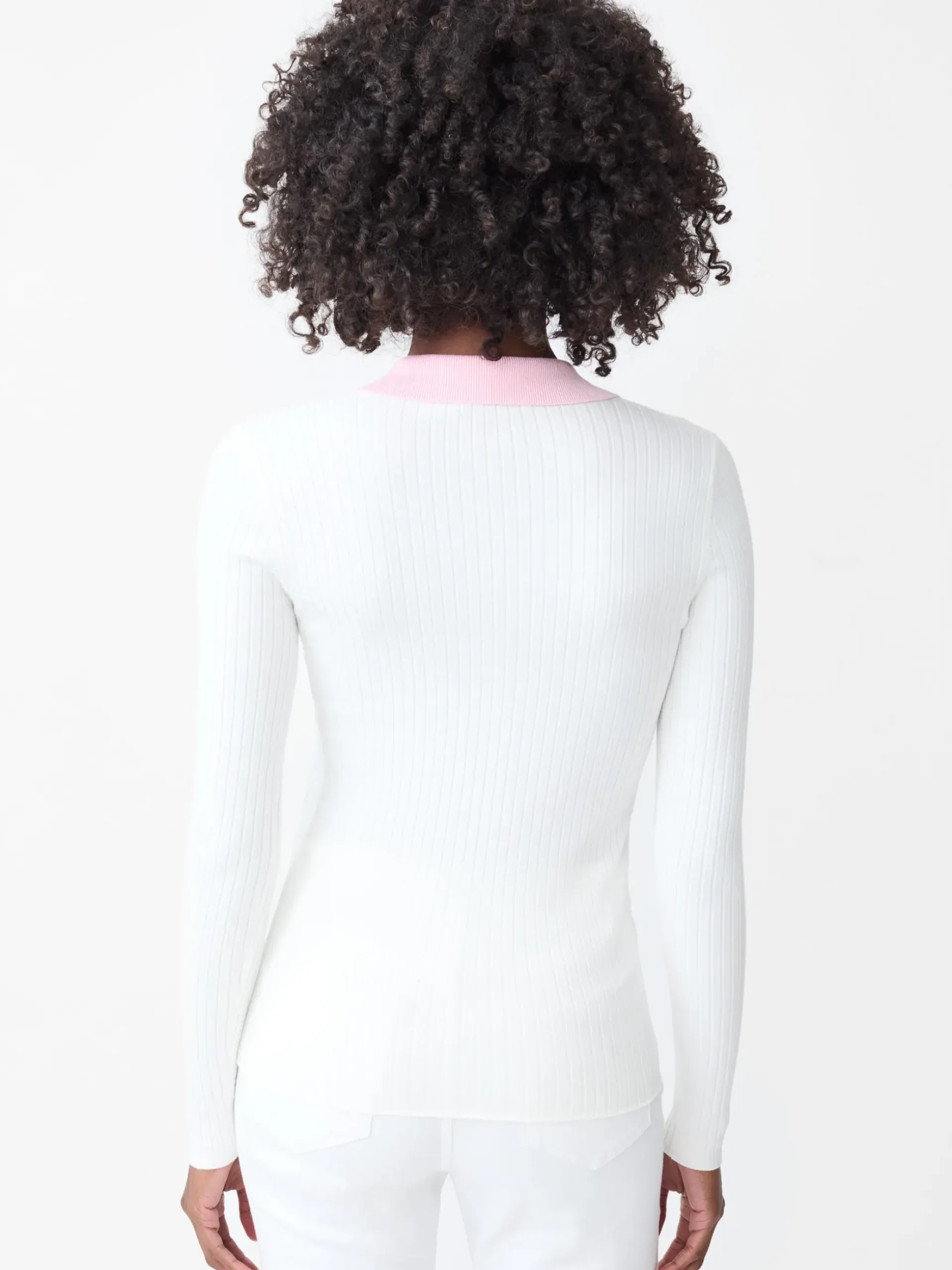 J.McLaughlin Michaela Sweater White/Pink Outlet