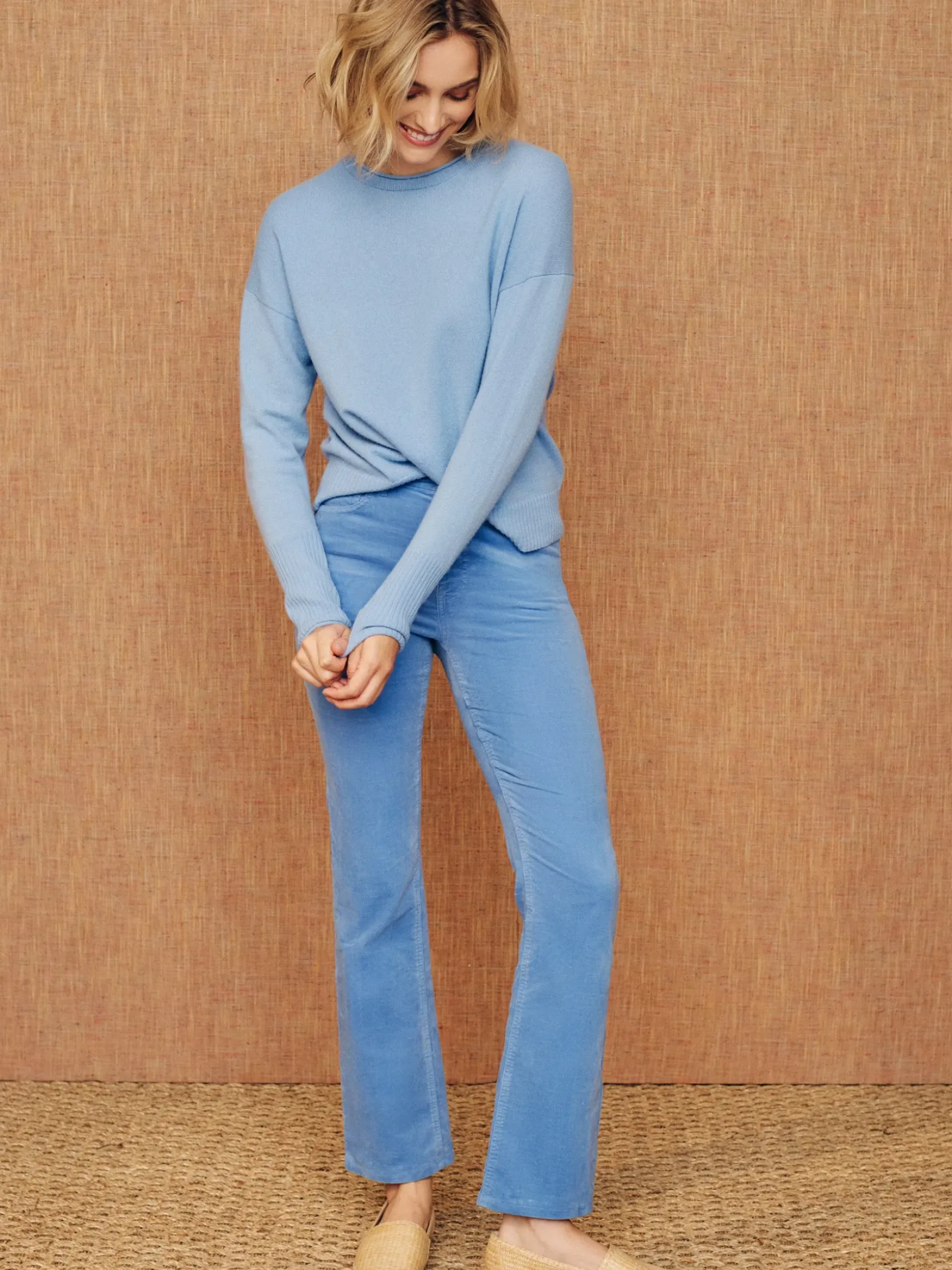 J.McLaughlin Milburn Velvet Jeans MidBlue Sale