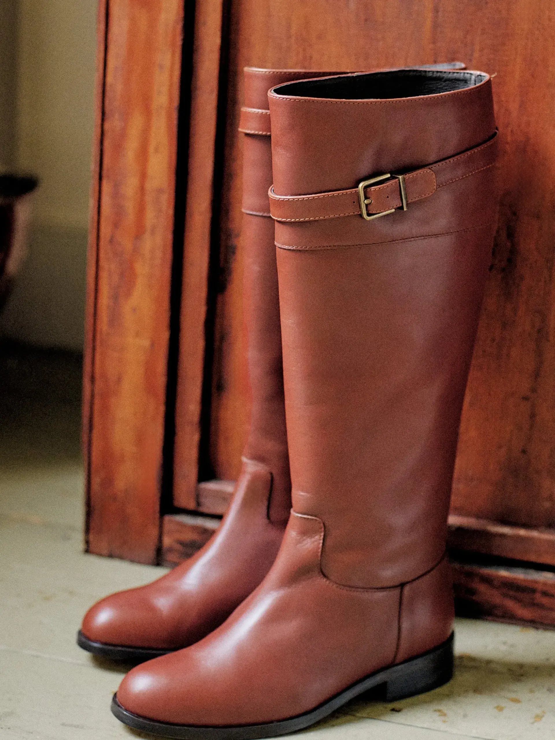 J.McLaughlin Millbrook Leather Boots Brown Outlet