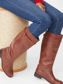 J.McLaughlin Millbrook Leather Boots Brown Outlet
