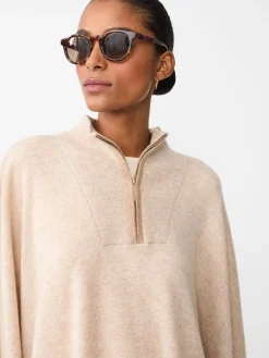 J.McLaughlin Misty Poncho Oatmeal/Ivory Discount