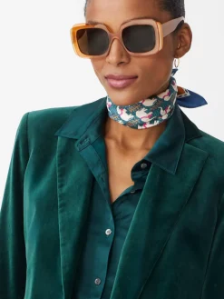 J.McLaughlin Nikka Silk Kerchief in Elephant Gate Green/Navy Discount