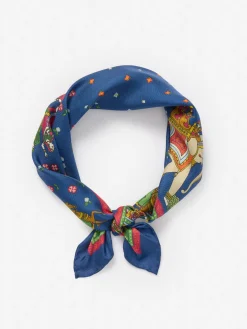 J.McLaughlin Nikka Silk Kerchief in Palace Pictorial Navy/Multi Hot