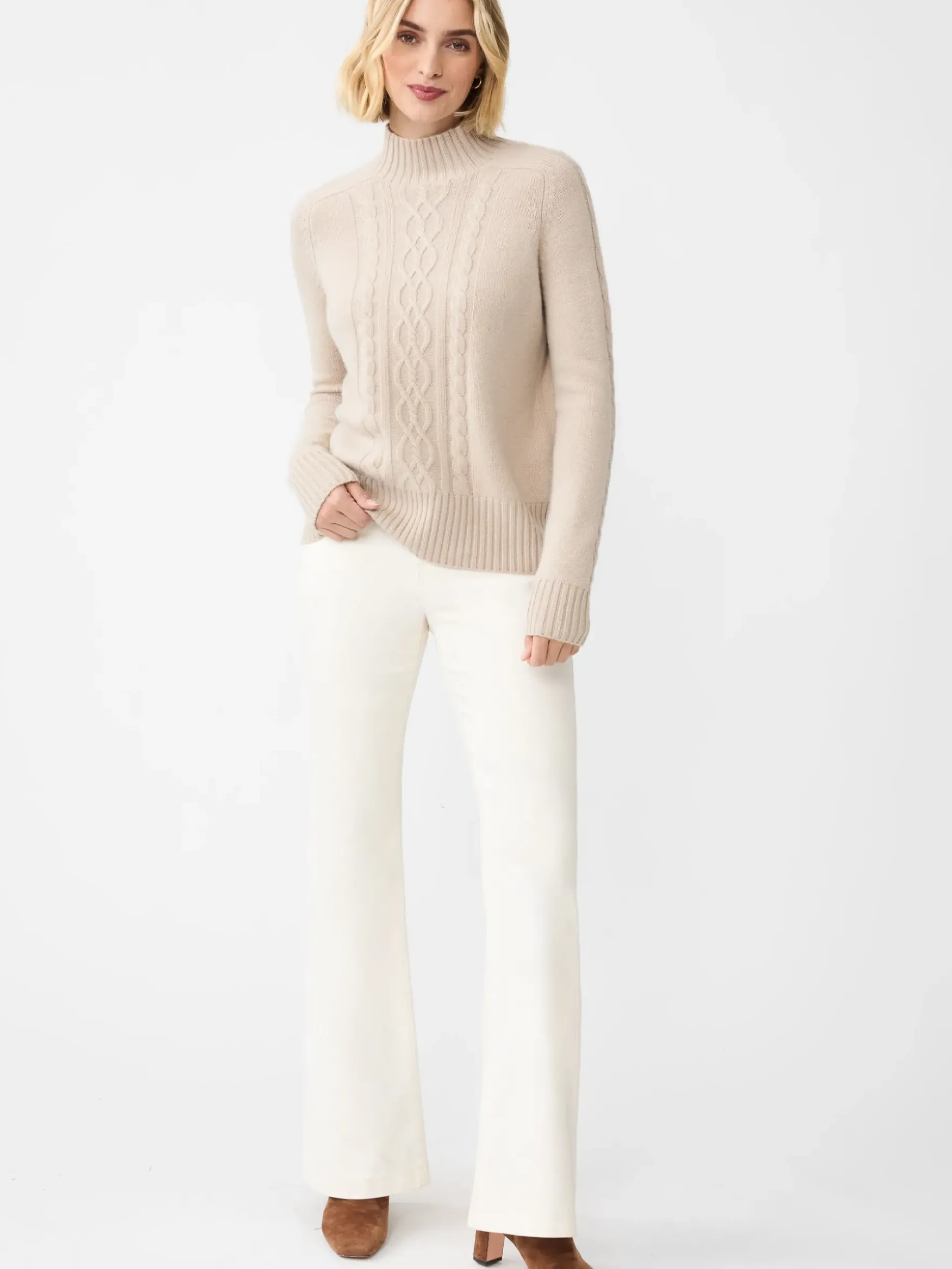 J.McLaughlin Normandy Sweater LightTaupe Fashion