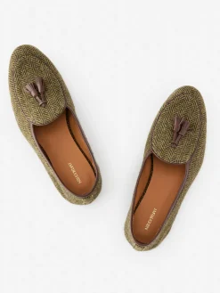 J.McLaughlin Oskar Loafers in Herringbone Brown Clearance