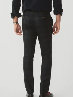 J.McLaughlin Oxford Pants in Plaid Navy/Red/Green Best
