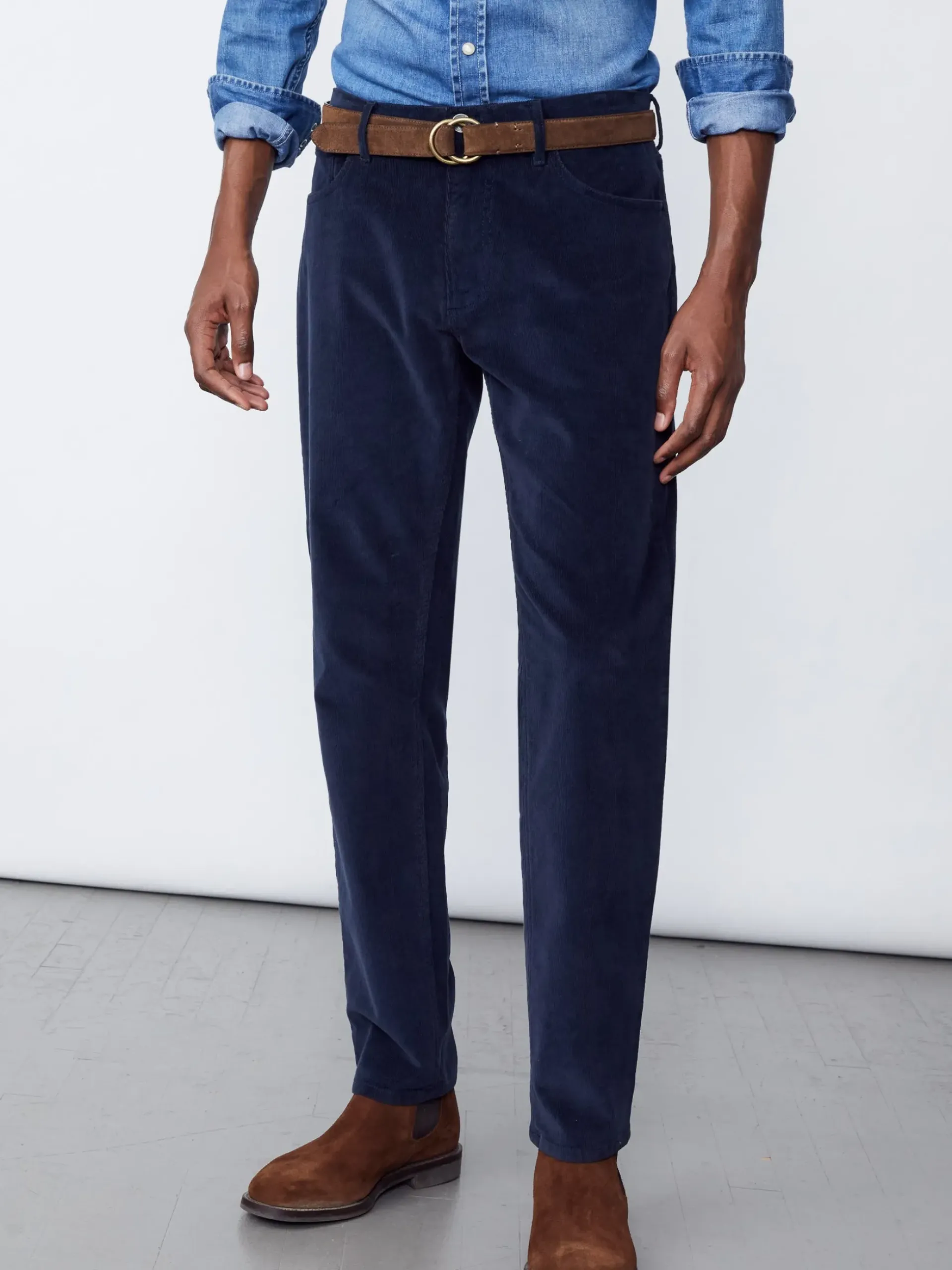 J.McLaughlin Parker Corduroy Pants BlueSlate Sale