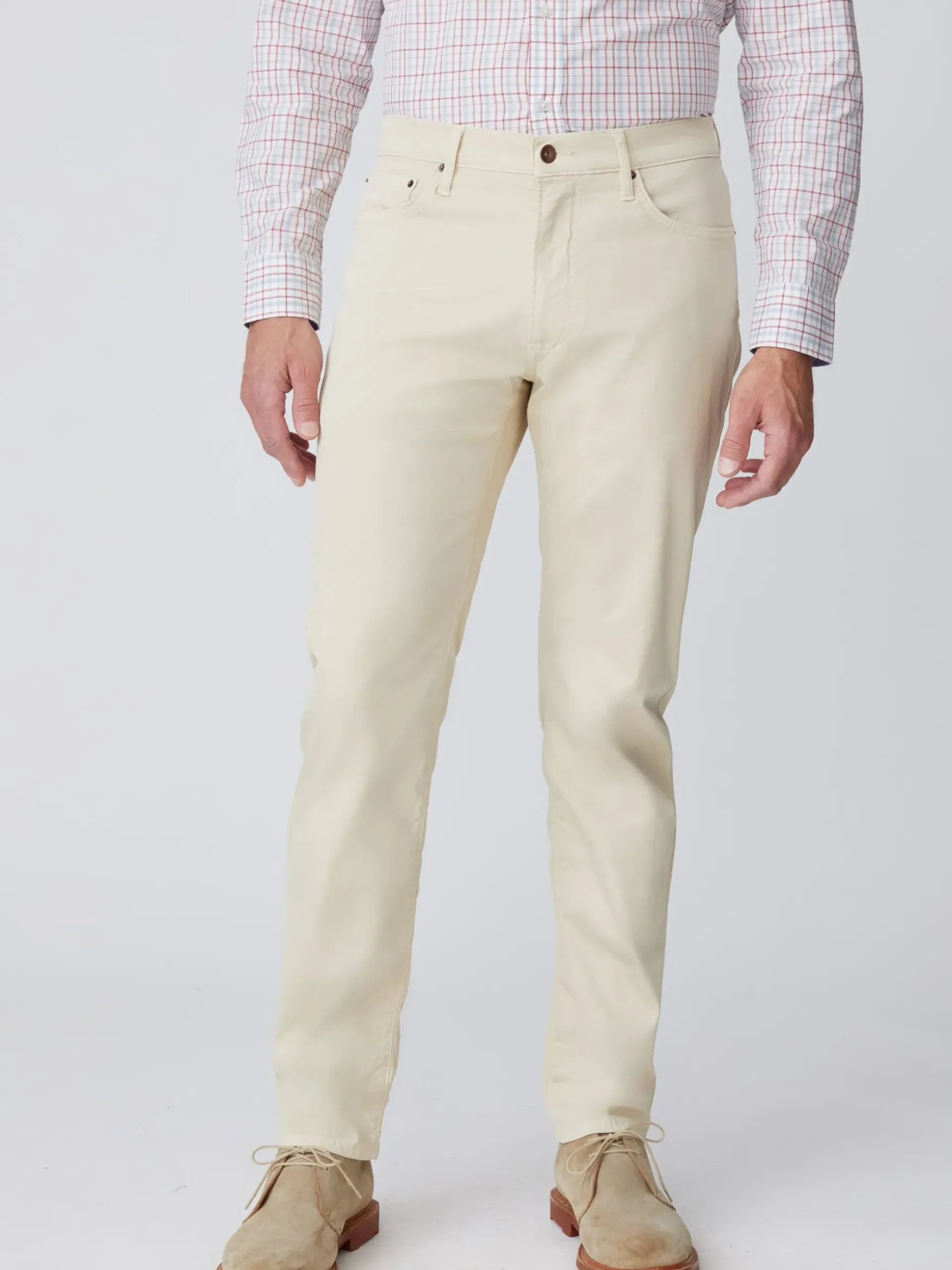 J.McLaughlin Parker 5-Pocket Straight Pants Sand Hot