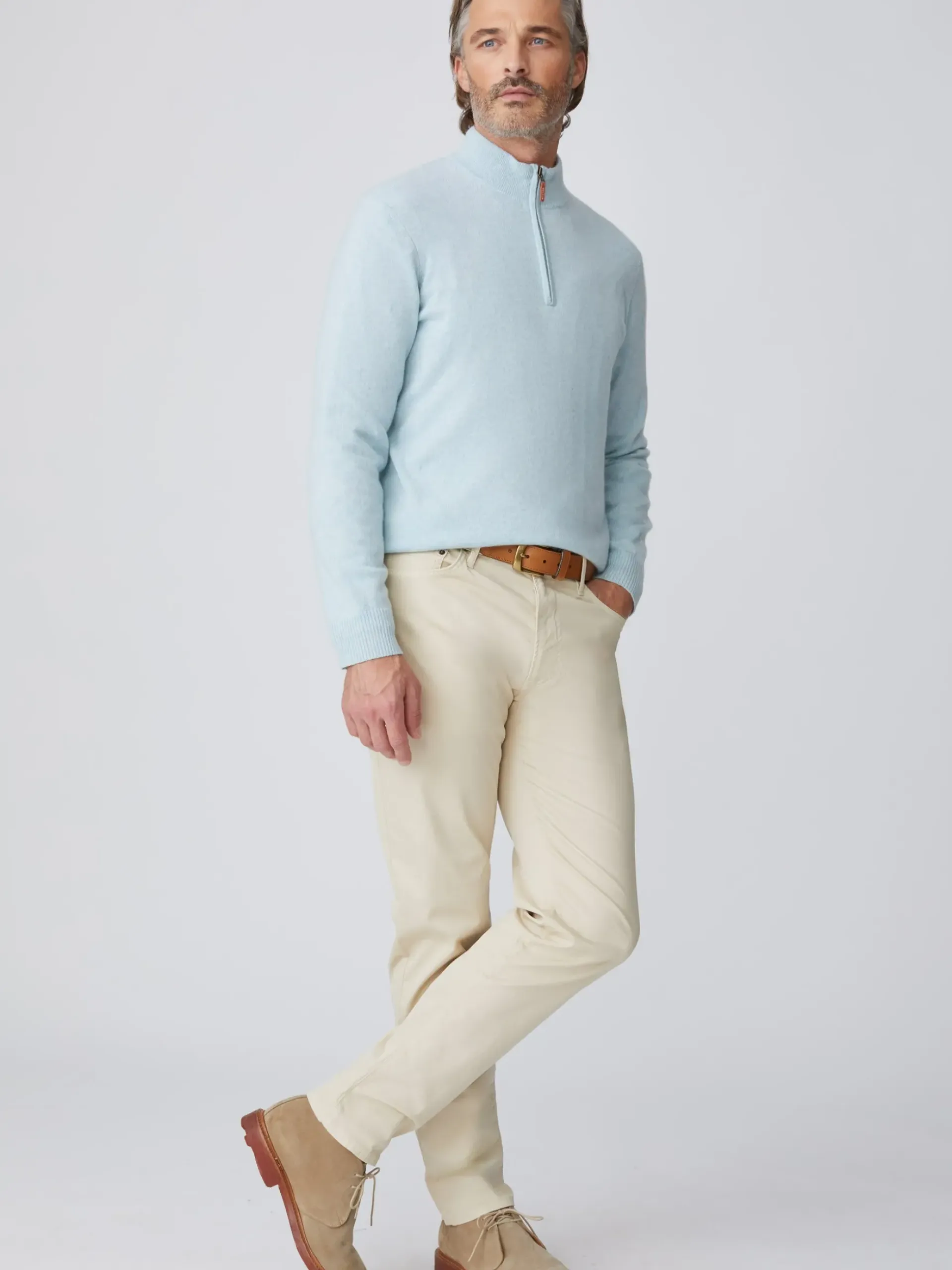 J.McLaughlin Parker 5-Pocket Straight Pants Sand Hot