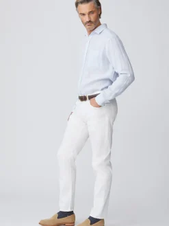 J.McLaughlin Parker 5-Pocket Straight Pants White Clearance
