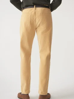J.McLaughlin Parker 5-Pocket Straight Pants in Italian Stretch Cord Ochre Best