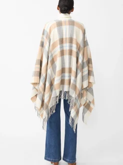 J.McLaughlin Polina Wrap in Plaid Cream/Gray Fashion