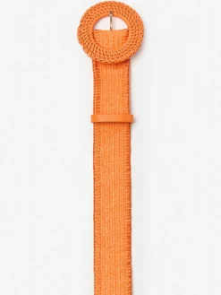 J.McLaughlin Popie Grasscloth Belt Orange Outlet