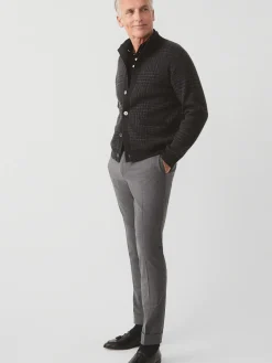 J.McLaughlin Prince of Wales Cardigan in Plaid Charcoal Online