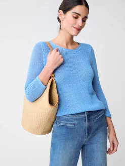 J.McLaughlin Raelyn Linen Blend Sweater HeavenBlue Sale