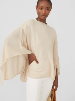 J.McLaughlin Rale Cashmere Poncho LightHeatherOatmeal Online