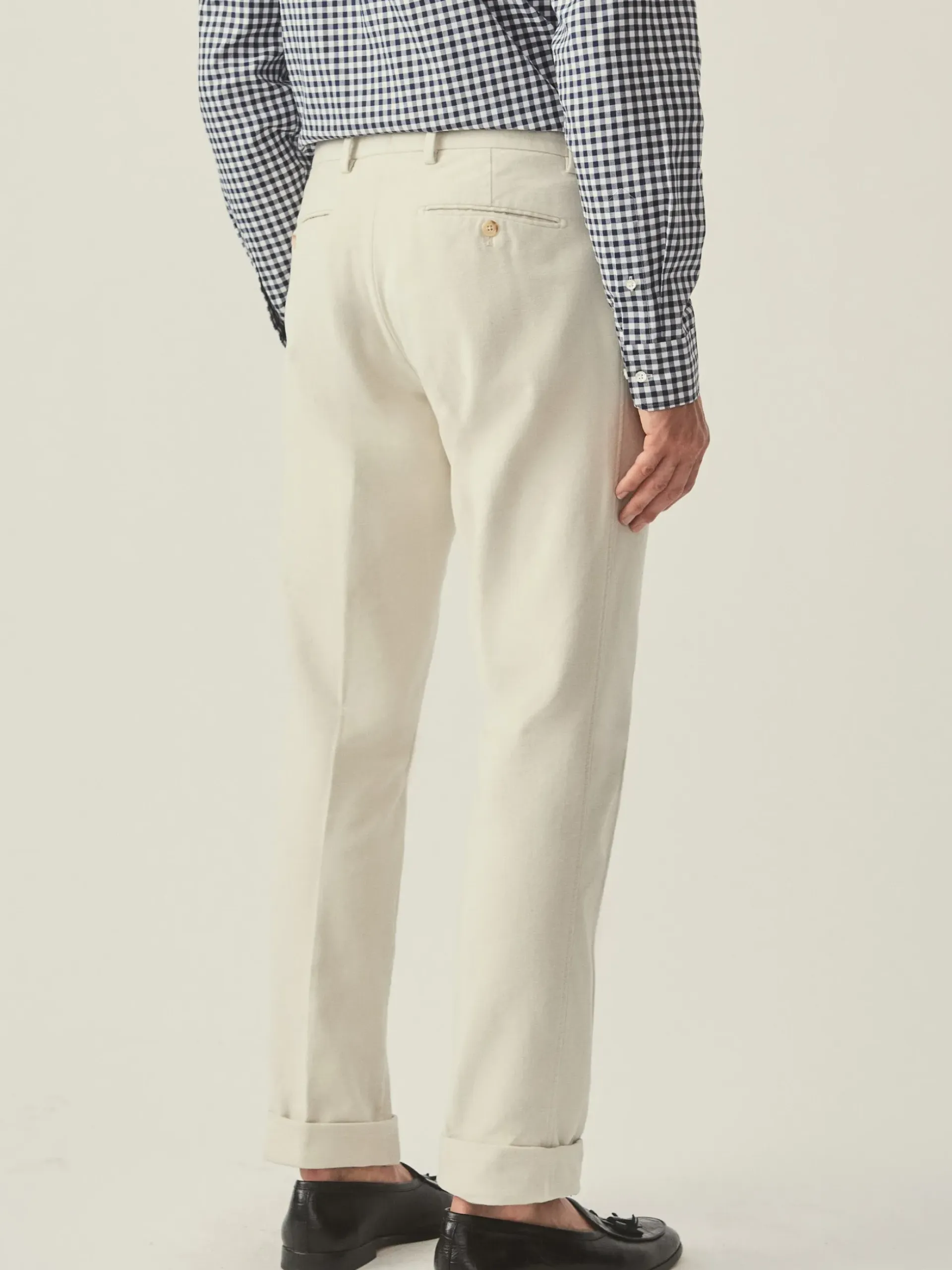 J.McLaughlin Redding Straight-Fit Chino Pants in Italian Moleskin Stone Online