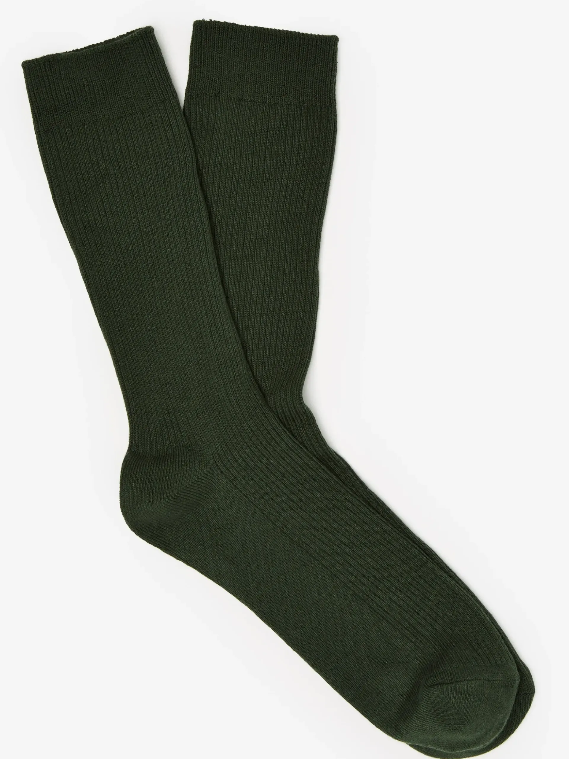 J.McLaughlin Ribbed Socks Olive Clearance