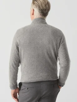 J.McLaughlin Rollneck Sweater in Featherweight Cashmere Pewter Online