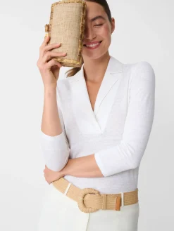 J.McLaughlin Romeo Linen Shirt White Online