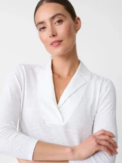 J.McLaughlin Romeo Linen Shirt White Online