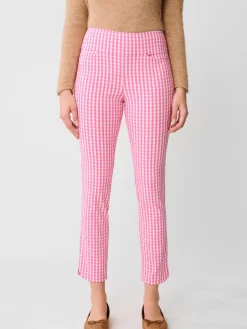 J.McLaughlin Romilly Pants in Gingham HotPink/White Discount